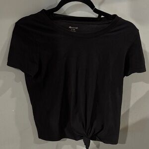 Madewell Black Short Sleeve Tee with Knot